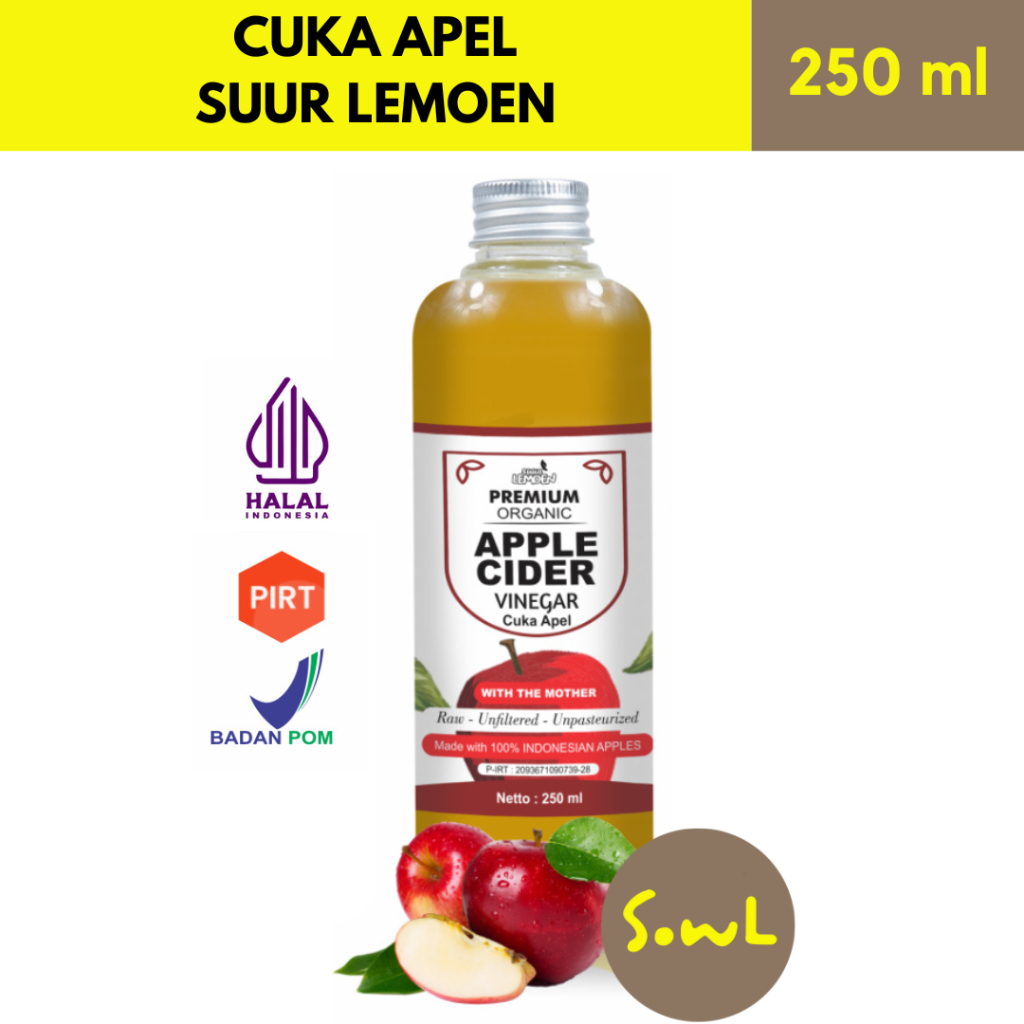 

Cuka Apel 250 ml - Suur Lemoen