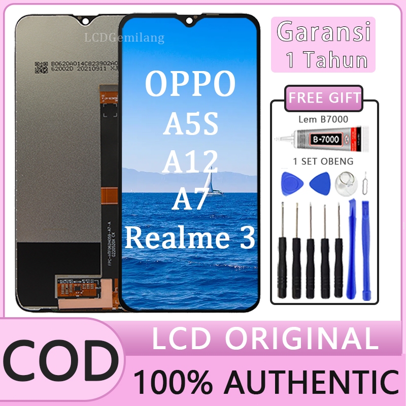 【Original 100%】 LCD TOUCHSCREEN FULLSET Oppo A5S / A7 / A12 /A11/ Realme3 BIG GLASS  Original Quality/ORIGINAL100% LCD/copotan (12 months warranty)