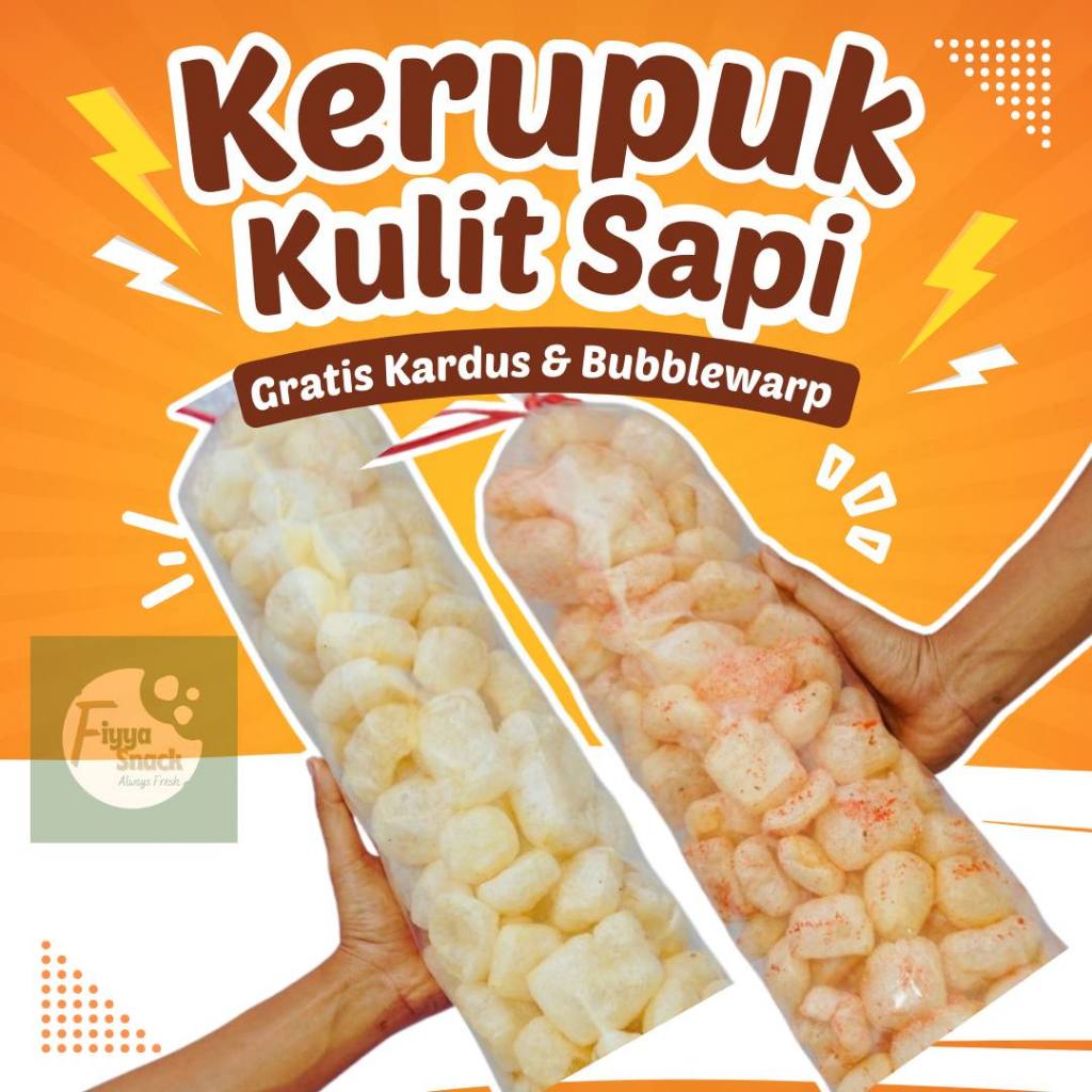 

Kerupuk Kulit Sapi Asli Dorokdok Rambak Krupuk Gurih Rasa Original Asin Pedas Halal Grosir 200 Gram