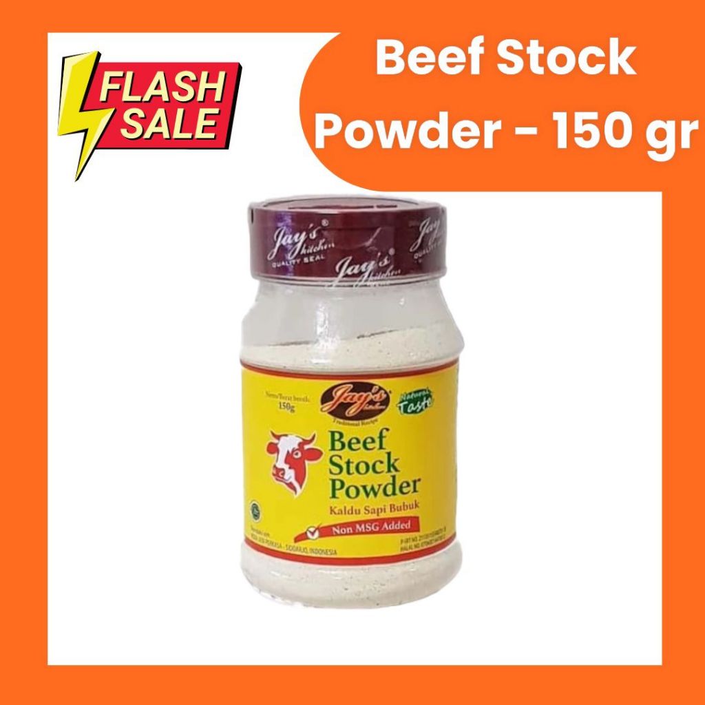 

BEEF STOCK POWDER JAY'S NON MSG KEMASAN 150GR TERMURAH ENAK