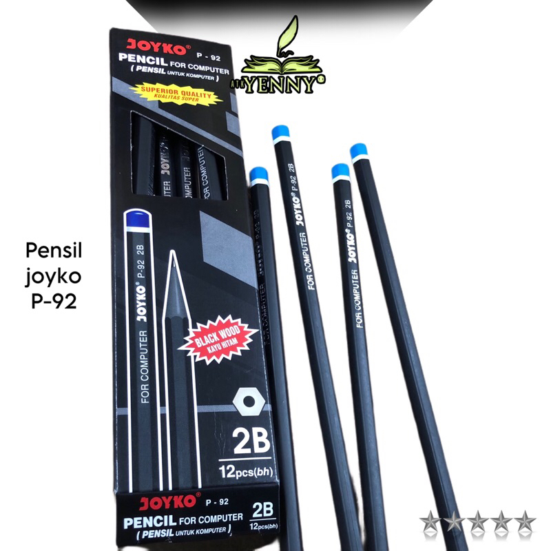 

Pensil Joyko P-92 Black Wood 2B For Computer(Untuk Computer)