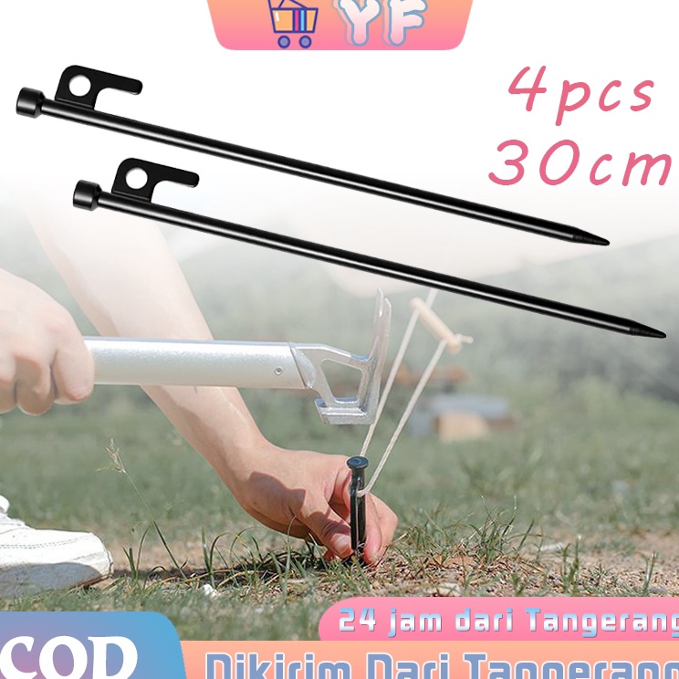 Modern 4Pcs Pasak Tenda Camping Panjang 3cm Bahan Baja Pasak Kemah Paku Pasak Tenda