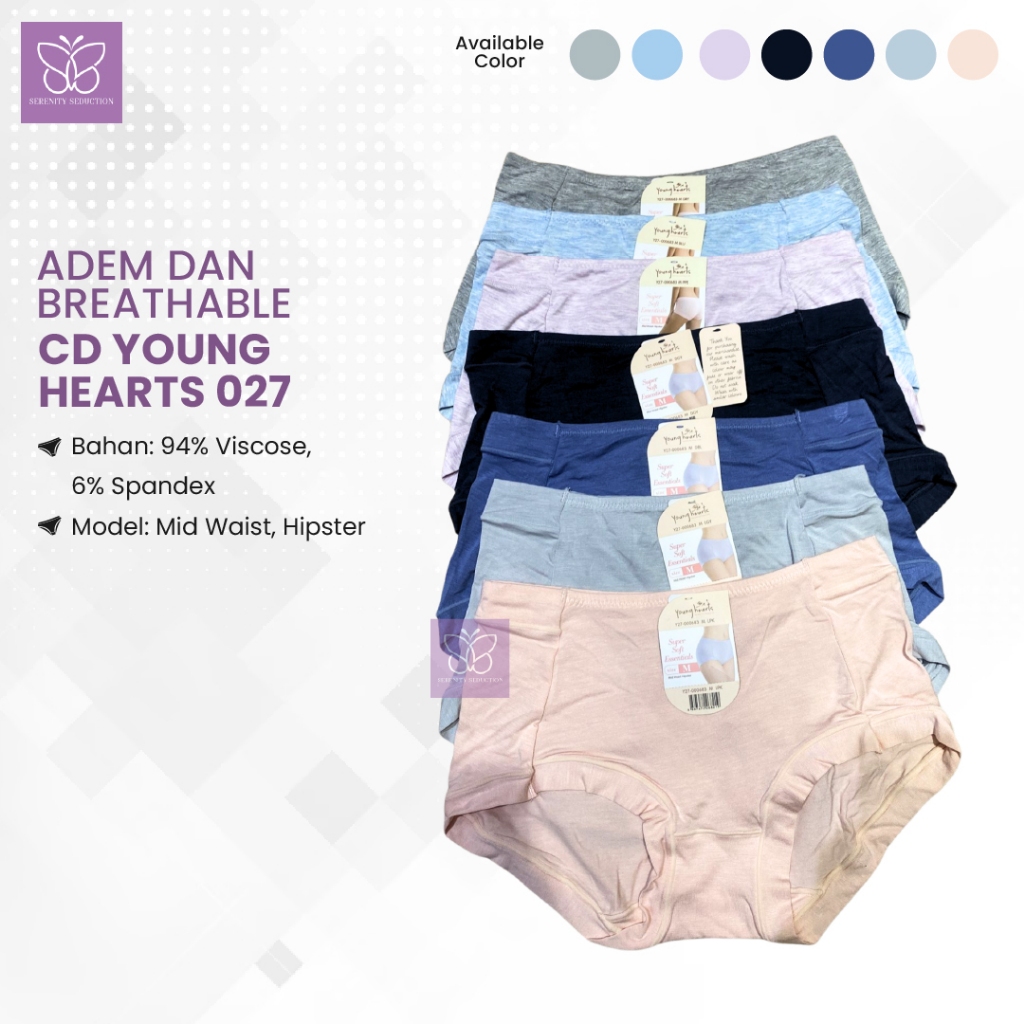 Cd Young Hearts 027 Underwear Celana Dalam Wanita Bahan Adem Premium By Serenity Seduction