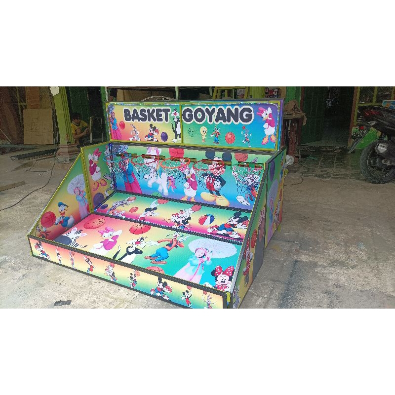 basket goyang jumbo kerangka besi 5 reng