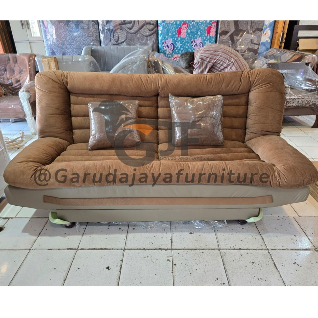 SOFA BED DACRON/SOFA 2IN1/SOFA RUANG TAMU/SOFA BISA JADI KASUR/SOFA MULTIFUNGSI/SOFA KASUR/SOFA EMPU
