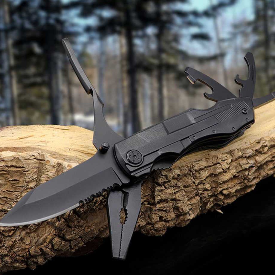 Klasik GUCKAR Pisau Lipat Multitools Multifungsi Survival EDC Pliers 14 in 1