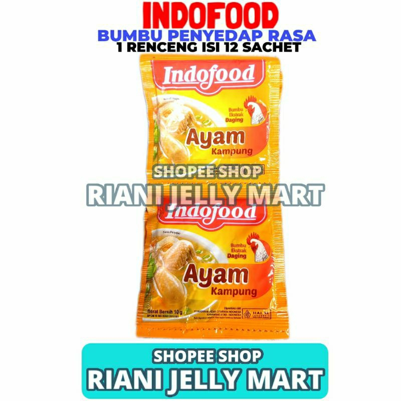 

Bumbu Penyedap Rasa Indofood Ayam Kampung 1 Renceng Isi 12 Sachet 10 Gram