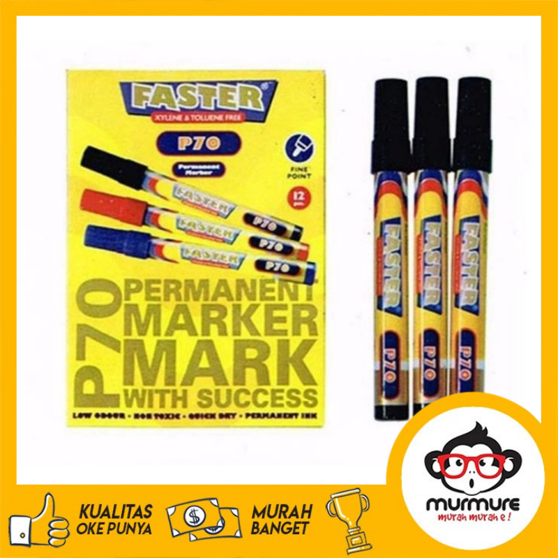 

MURMURE I FASTER P70 PERMANENT MARKER BLACK BLUE RED