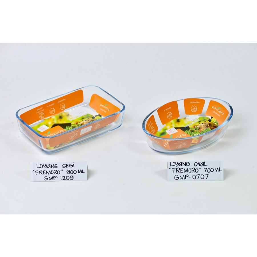 FREMORO LOYANG SEGI / OVAL BAKING TRAY Kaca Oven Murah