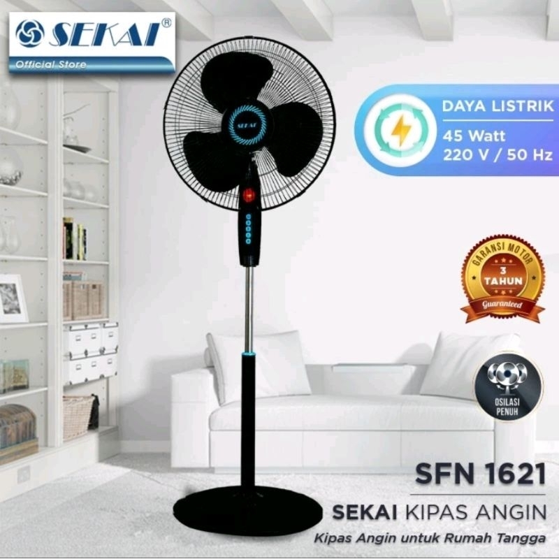 SEKAI Kipas Angin Berdiri / Stand Fan 16 Inch - SFN 1621 / SEKAI SFN 1620 / Kipas sekai WFN 1628 RC