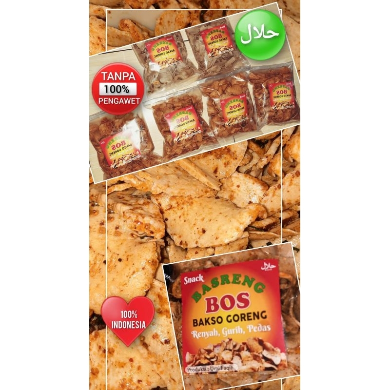 

Snack baso goreng/basreng original rasa ikan tenggiri 500g