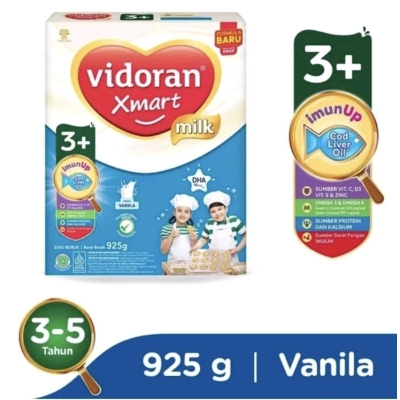 Vidoran Xmart 3+ 925GR Susu Pertumbuhan Vidoran 3 plus 925 gr