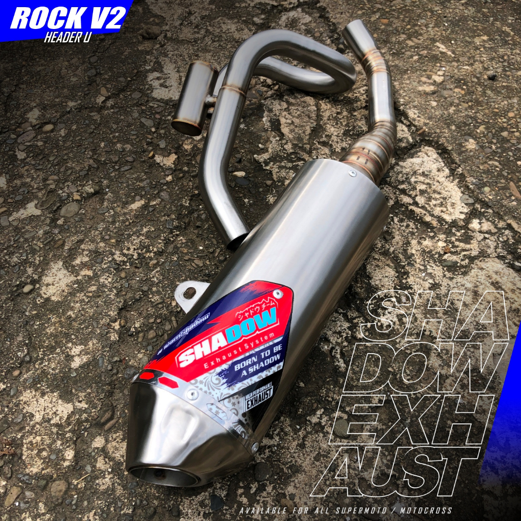 Knalpot CRF150 KLX150 WR155 KLX TIGER KLX 230 KLX250 type rocks V2 HEADER U Shadow Exhaust System