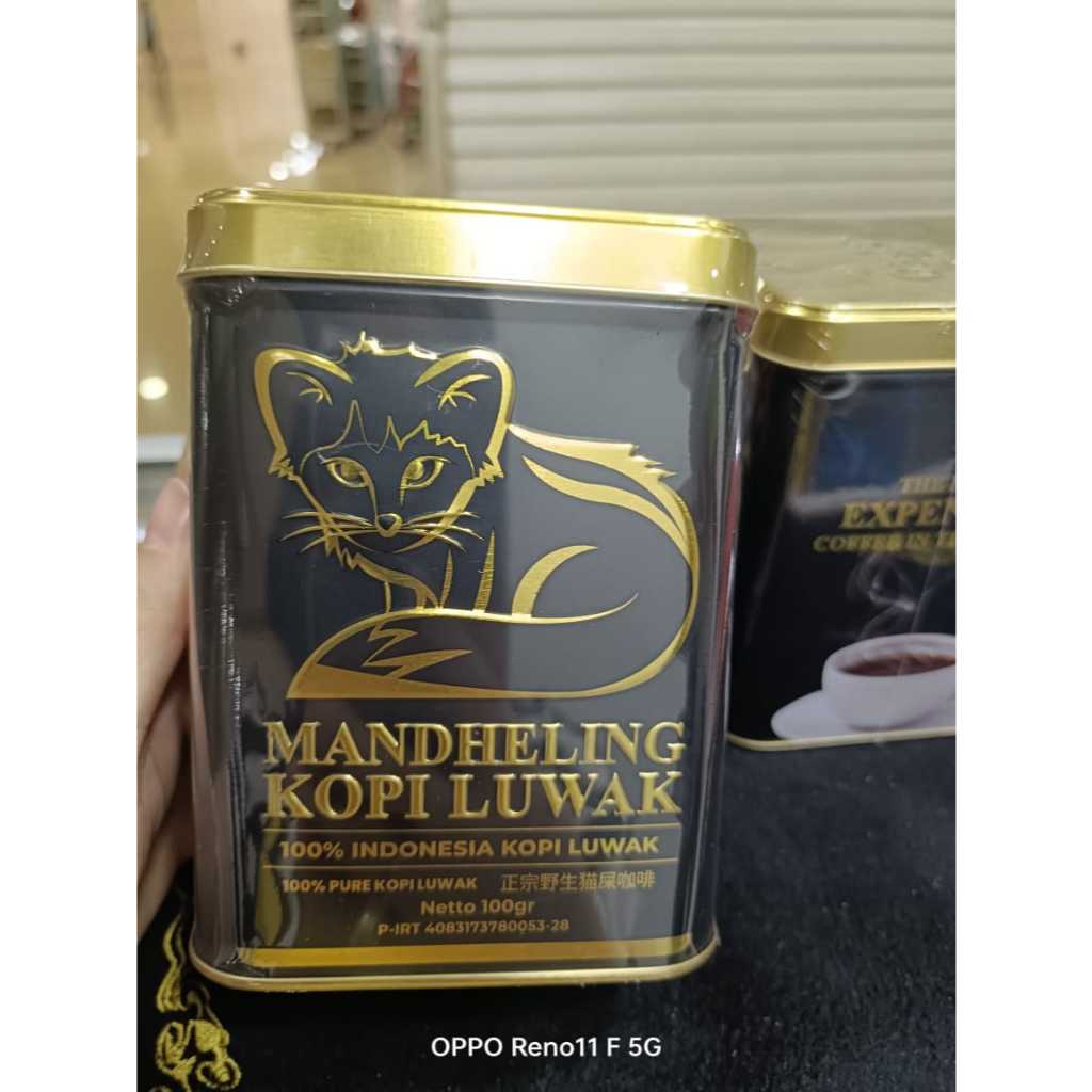 

Mandheling Kopi Luwak Worcas kemasan kaleng 100gr - Biji