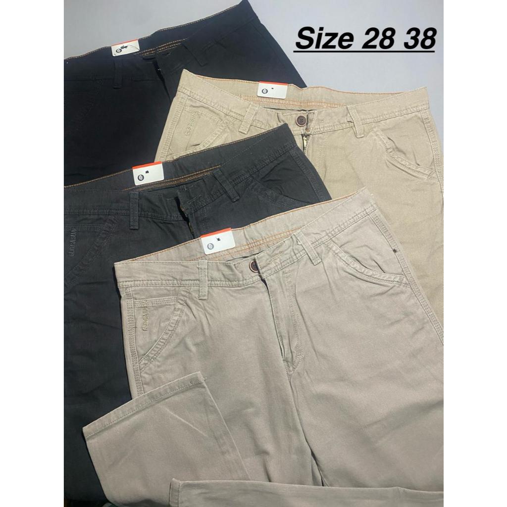 Celana Panjang Pria Reguler Bahan Katun Tebal Kualitas CARDINAL GLG Original Kanvas Formal Standar