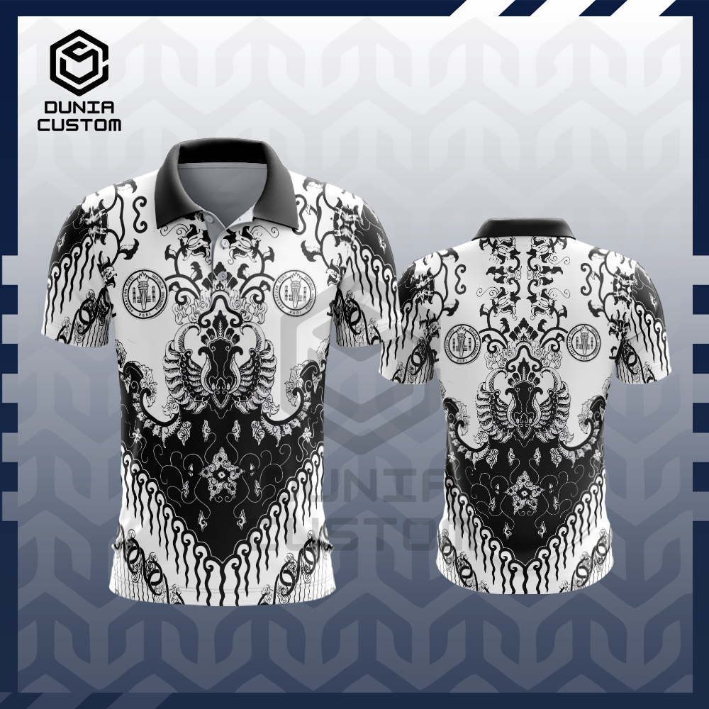 Baju PGRI | Baju Batik Pria PGRI | Kaos Baju Guru Motif Batik PGRI Lengan Panjang Fullprint | Kaos P