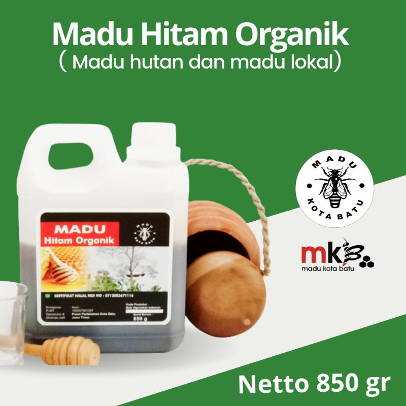 

Madu Asli Lebah Hutan Hitam Organik Jirigen Netto 850 gr - Madu Murni mkb