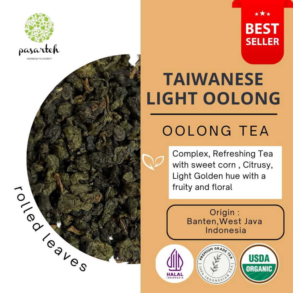 

[Pasarteh Sample Pack] Oolong Taiwanese Style Light I Oolong Tea I Teh Olong I Teh Indonesia 20 Gram