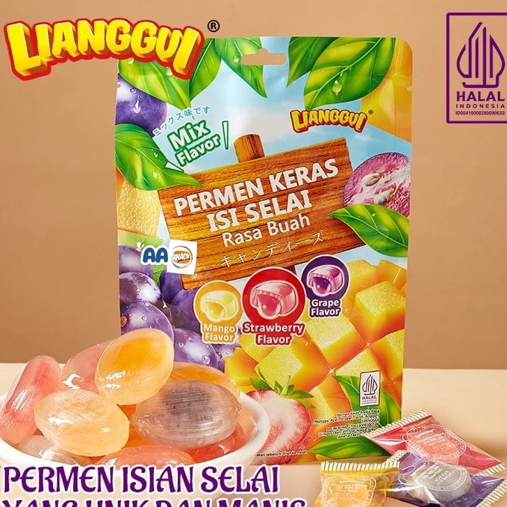 

LIANGGUI PERMEN KERAS SELAI BUAH POUCH 108GR