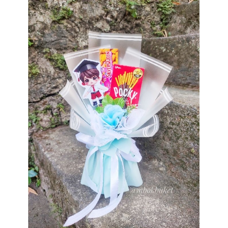 

BUKET WISUDA ANAK SNACK COKLAT SILVERQUEEN POCKY BUKET GRADUATE HADIAH WISUDA