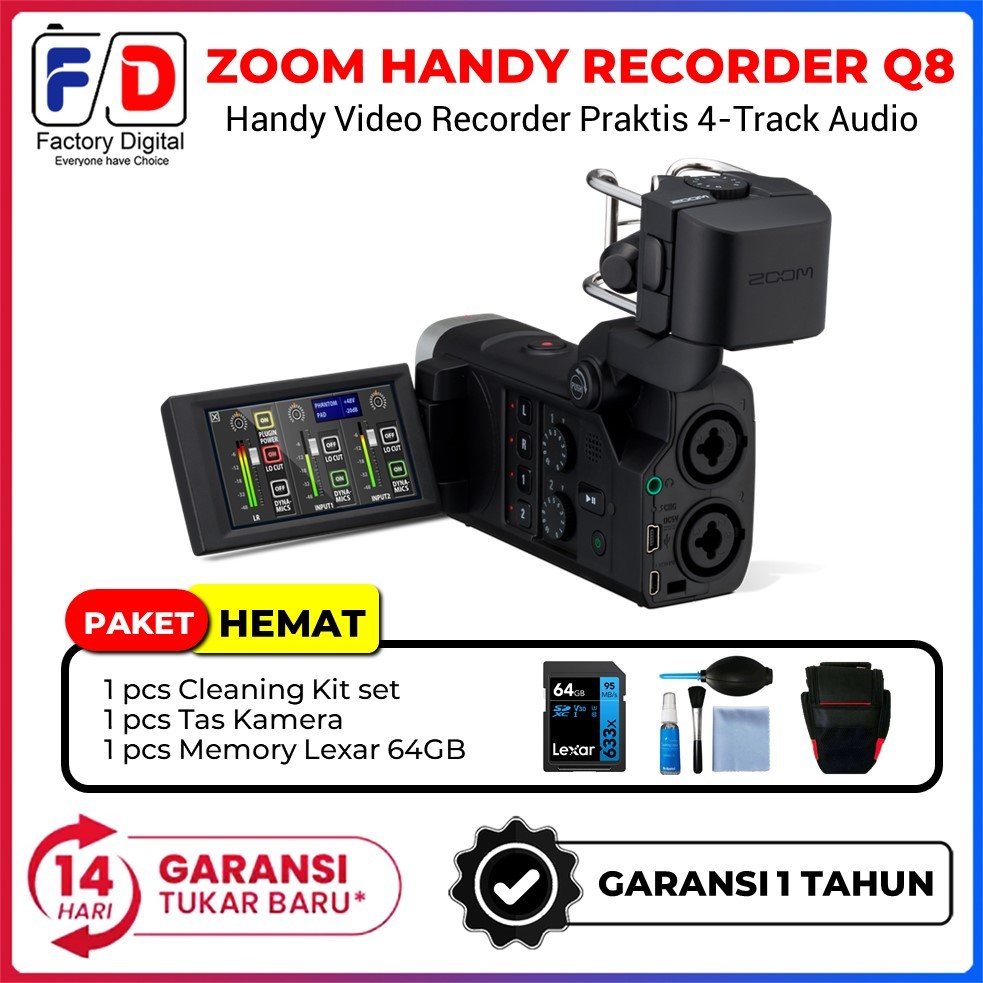 Zoom Q8 Handy Video Audio Recorder Kamera Video Original