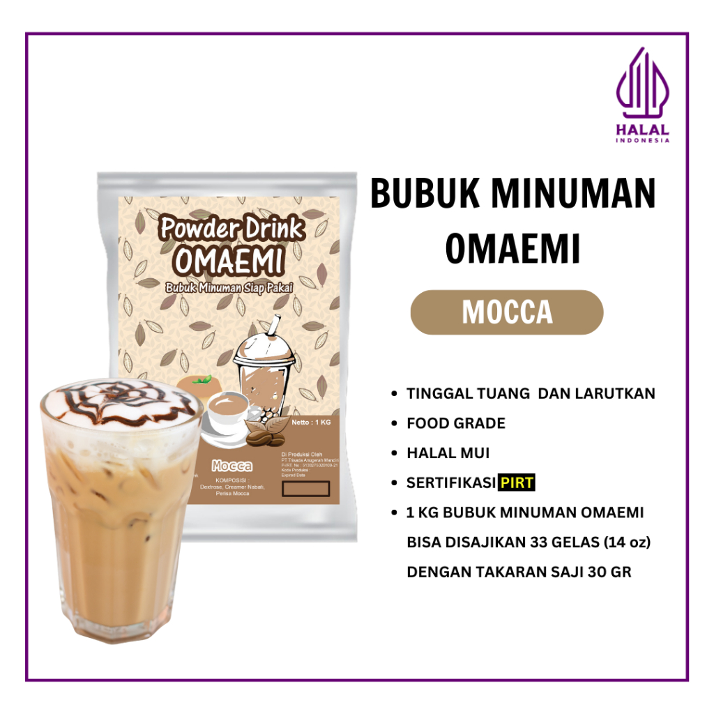 

BUBUK MINUMAN PREMIUM RASA MOCCA 1 KG | BPOM & HALAL