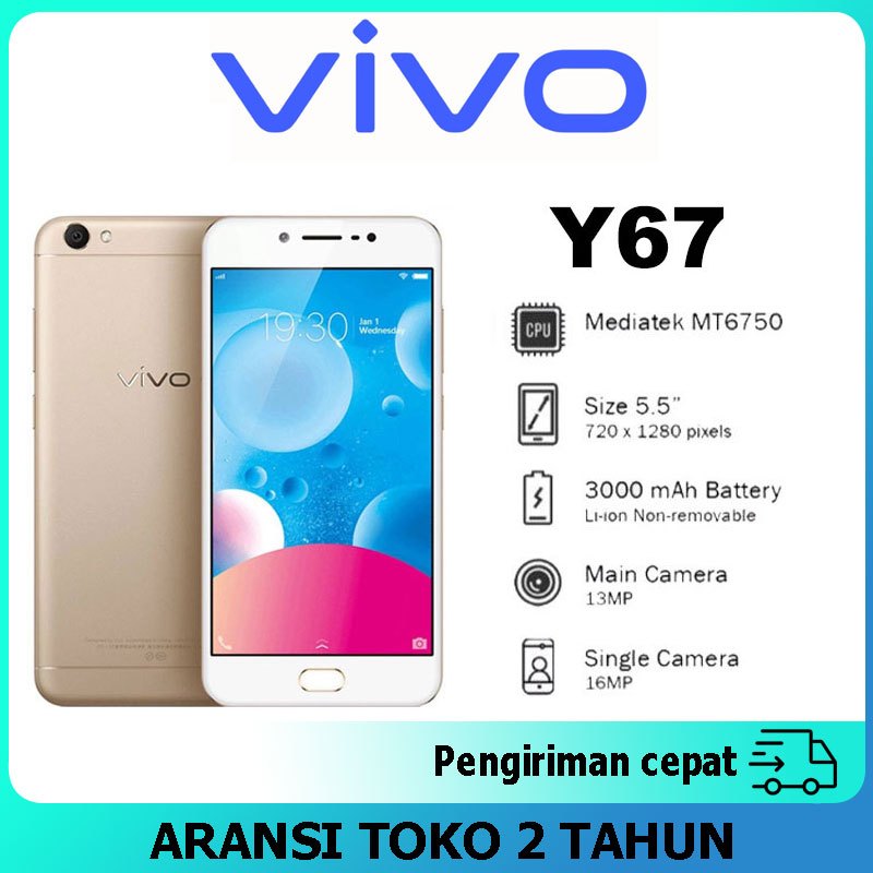 HP VIVO Y67 Ram 6/128GB Smartphone Murah Android 4G Garanasi Toko 2 Tahun