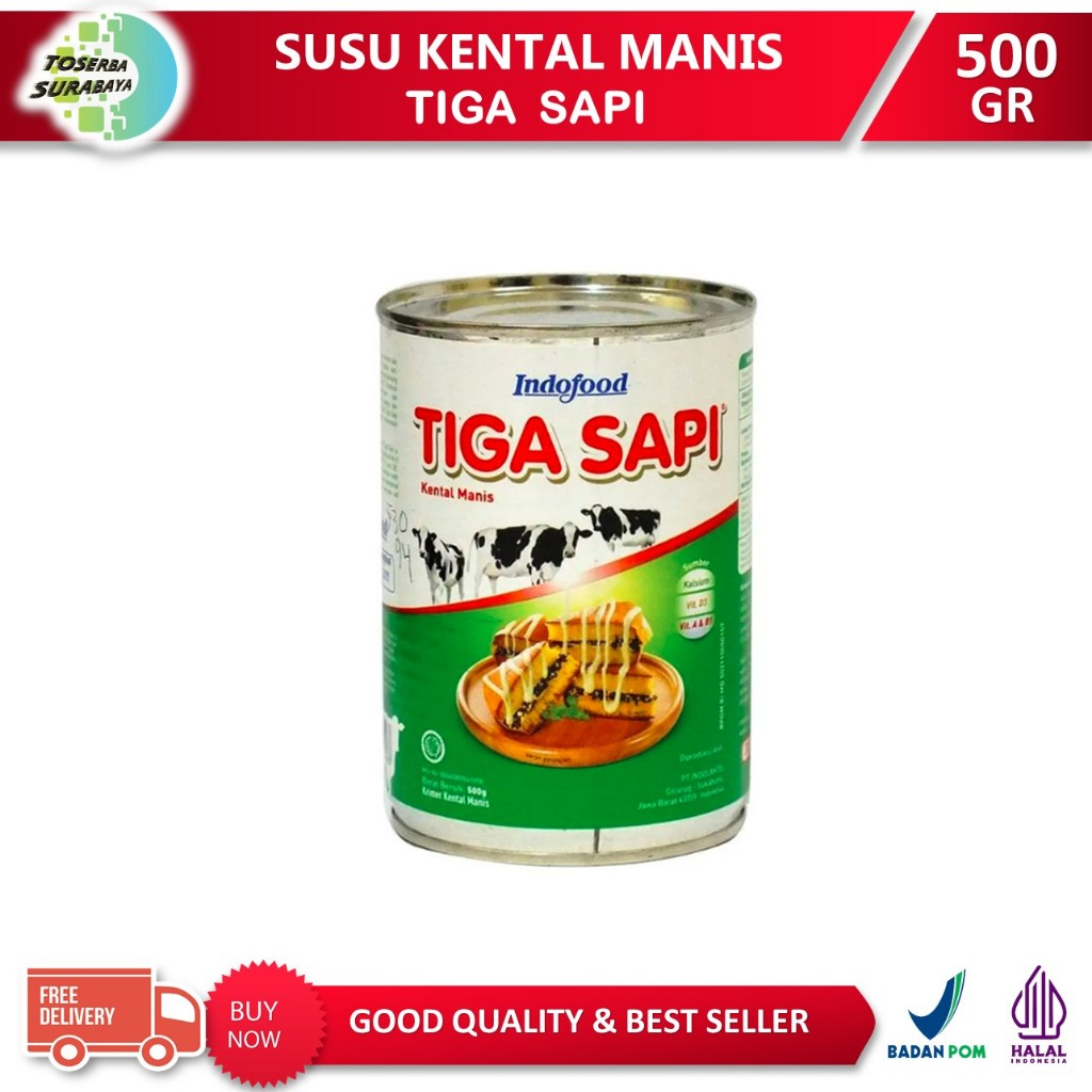 

SUSU TIGA SAPI 490gr / Susu Krimer Kental Manis TIGA SAPI INDOFOOD