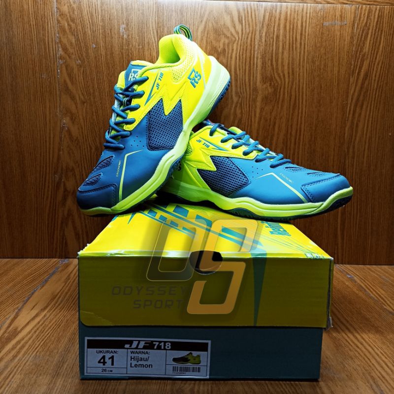 Sepatu Badminton RS JF 718 (Hijau/Lemon) 100% ORIGINAL