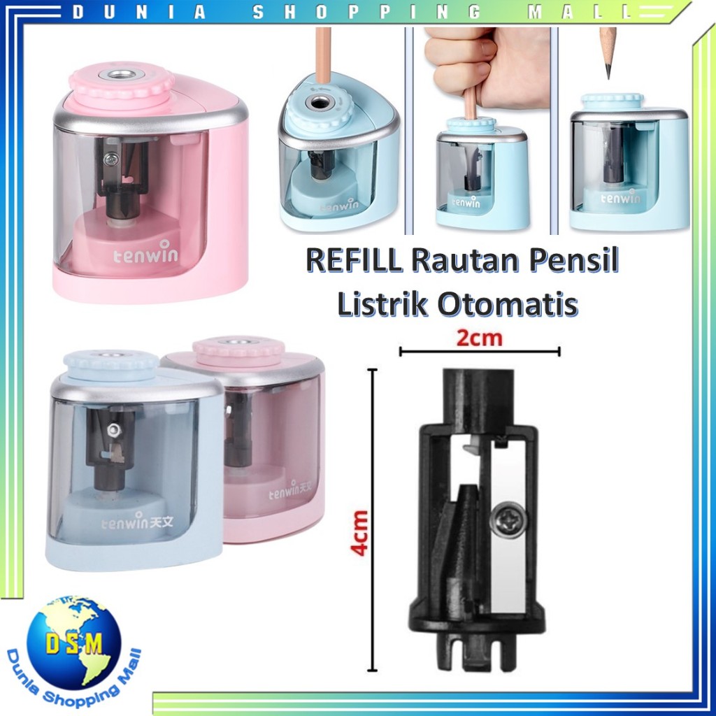 

DSM Refill Rautan Pensil Listrik Otomatis Manual Baterai Rautan Pensil Refill Elektrik Portebel Pencil Sharpener Rautan Pensil Rotary Pensil 6-8mm Untuk Alat Tulis Sekolah Kantor