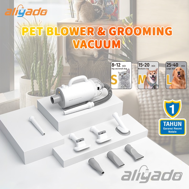 Professional Pet Blower &amp; Grooming Vacuum Anjing Kucing Alat Pengering Rambut Untuk Anjing Kucing Aliyo