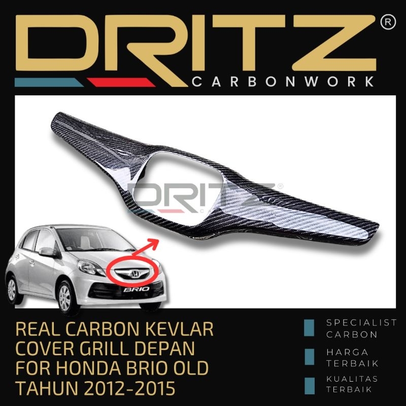 Carbon Cover Grill Depan Front HONDA BRIO Old 2012 2016