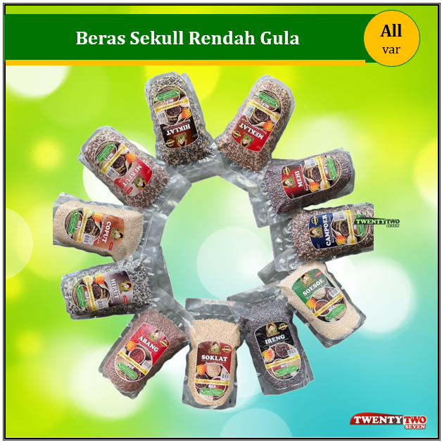 

Sekull Beras Rendah Gula Kalori Amandia Aman Diabetes Merah Hitam Coklat Mentik Mix 1kg