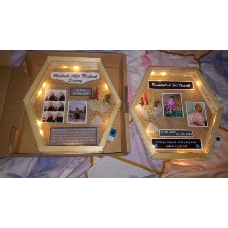 Termurah Hexa frame stik es krim free box + kartu ucapan