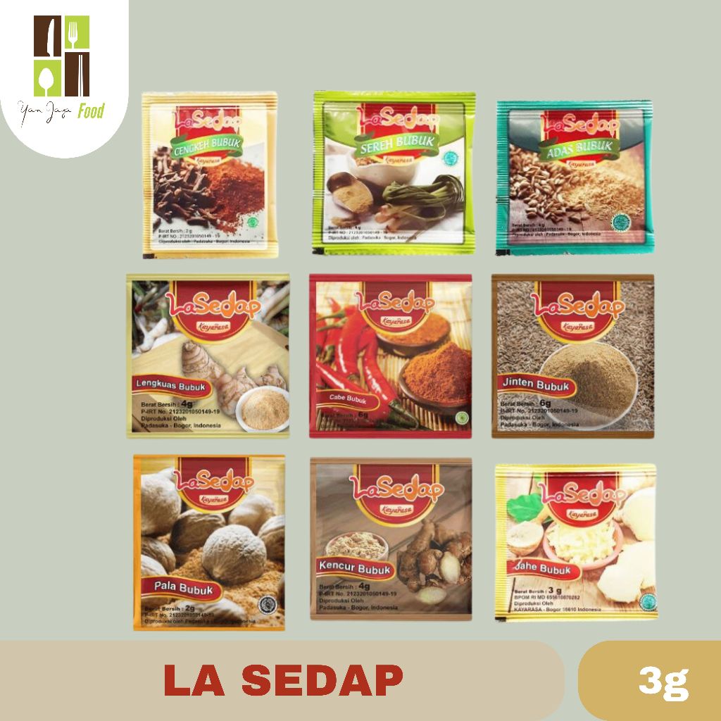 

Lasedap Bumbu Instan / Bumbu Bubuk Bawang Putih , Cabe Bubuk Kemasan 3g (1pcs)