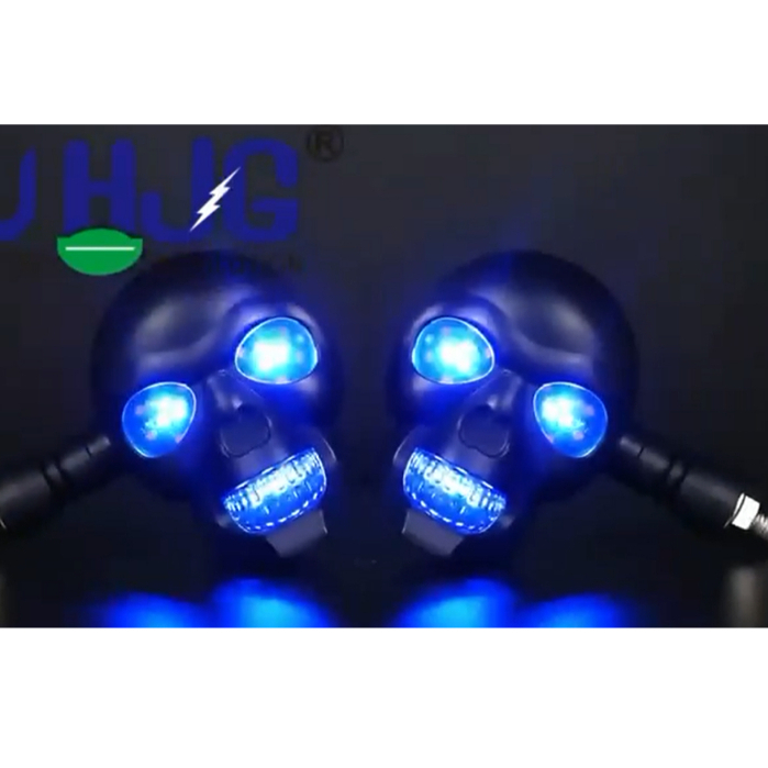 Lampu Sen Kepala Tengkorak Sein Blackskull Lampu Sein Model Kepala Tengkorak Running Universal Semua