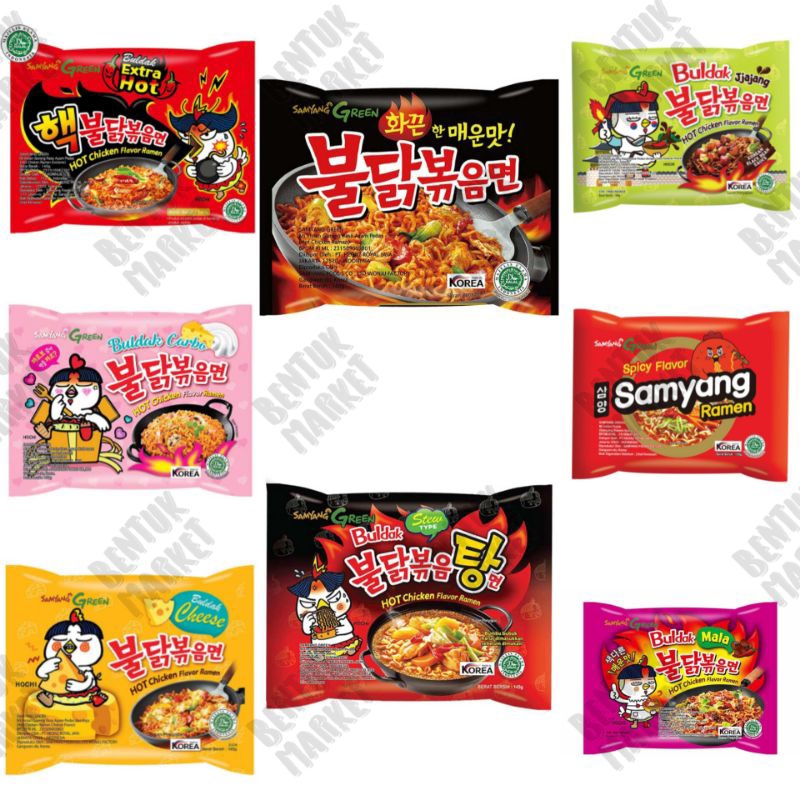 

Samyang Buldak Ramen Carbonara / Buldak Jjajang / Hot Chicken Ramen / Spicy Ramen / Buldak Cheese / Buldak Ramen Mala / Buldak Extra Hot / Samyang / Ramen / Mie Instan / Mie impor