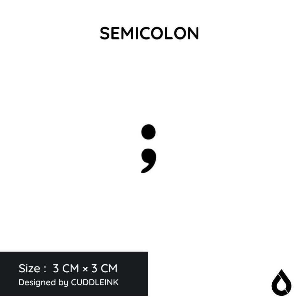 Ready Stock Semicolon CUDDLEINK Matte Ink Tattoo