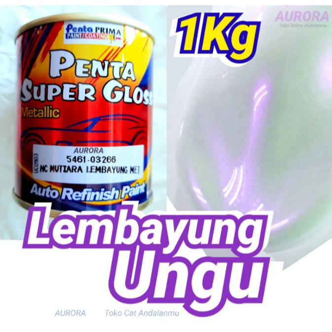 Cat Penta Lembayung Ungu 1kg warna candy ungu transparan ungu mutiara lembayung