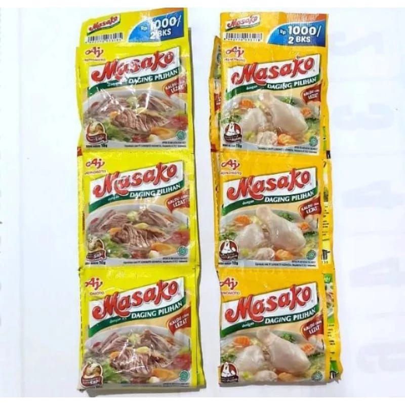 

Masako ayam/sapi renceng ( 12 sachet )