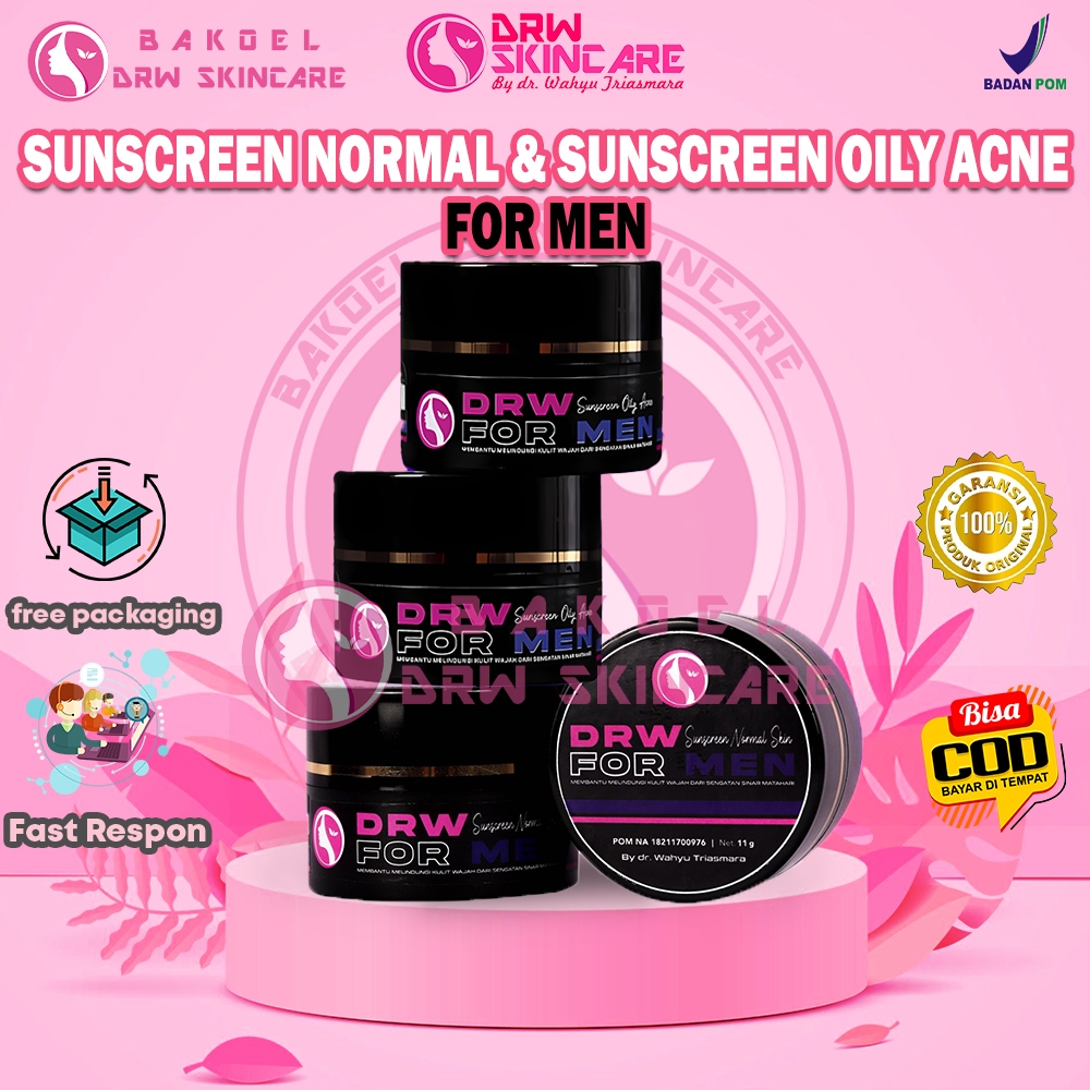 Sunscreen / Krim Pagi / Siang Drw Skincare For Men Original Bpom