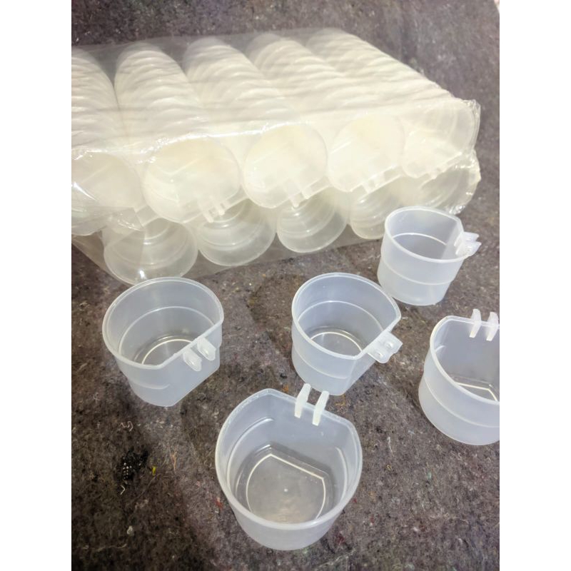 Grosir Cepuk Pakan Minum Burung Lentur D3 Isi 100 Pcs Tempat Pakan Burung
