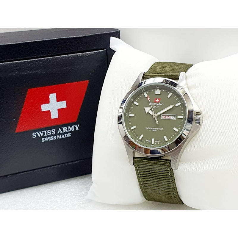 Jam Original SA1880G Day Date Aktif Tali Kanvas