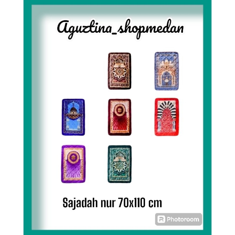 Ready Medan- sajadah EMBOSS empuk bisa tebal 70x110 cm/Rumah ibadat sholat/sajadah LEBARAN idul Fitr