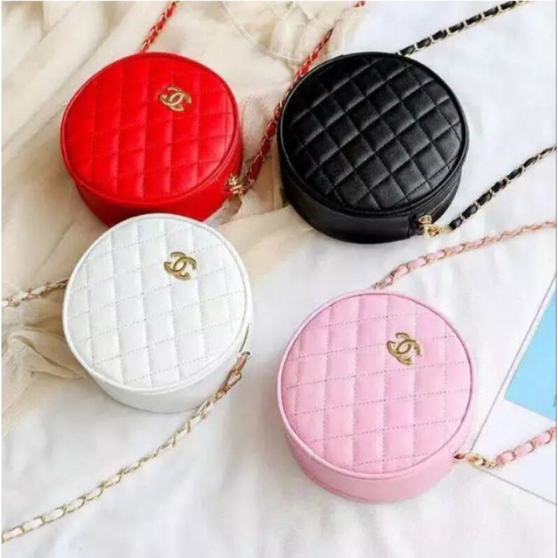 Tas Selempang HP Wanita Bulat Kekinian Fashion Terbaru