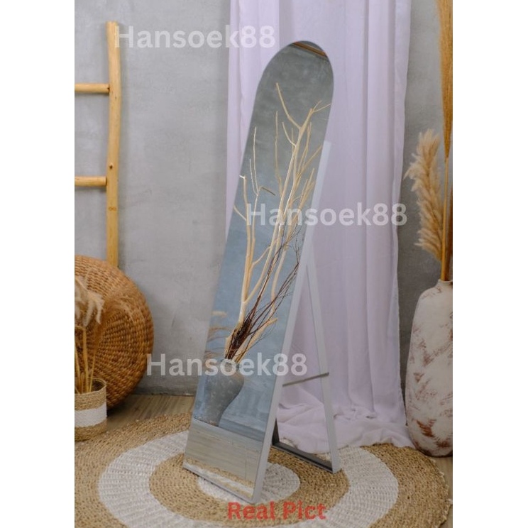 Toko Spesial KACA CERMIN STANDING FRAMELESS OVALE CERMIN BERDIRI ROUNDED STANDING MIRROR FULL BODY F