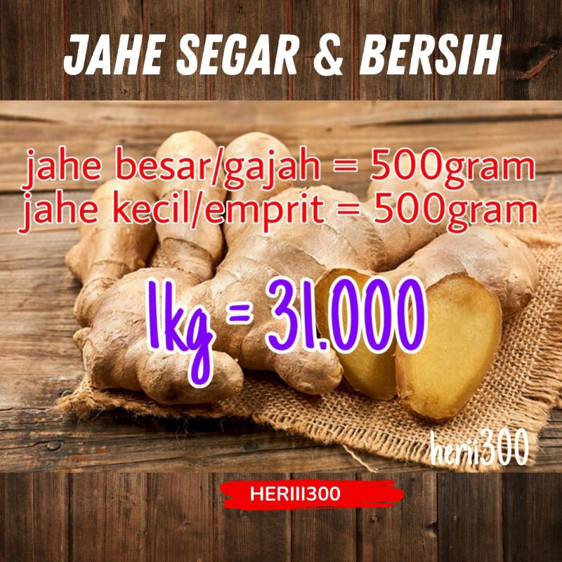 

Paket jahe gajah & kecil/emprit 1kg