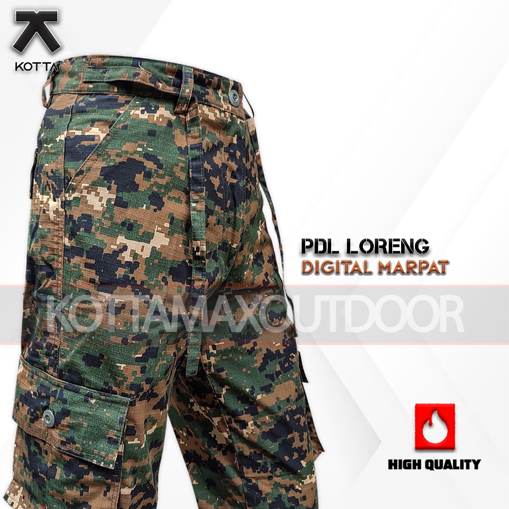 CELANA PDL LORENG DIGITAL MARPAT - CELANA CARGO  PANJANG LORENG MARPAT - CELANA CARGO LORENG MARPAT 