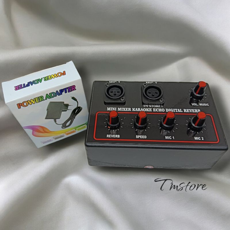 Bomransit_1 - Tm Mini Audio Mixer Echo Reverb Free Adaptor Siap Pakai