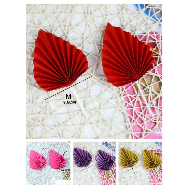 Topper kipas Daun Hiasan kue ultah